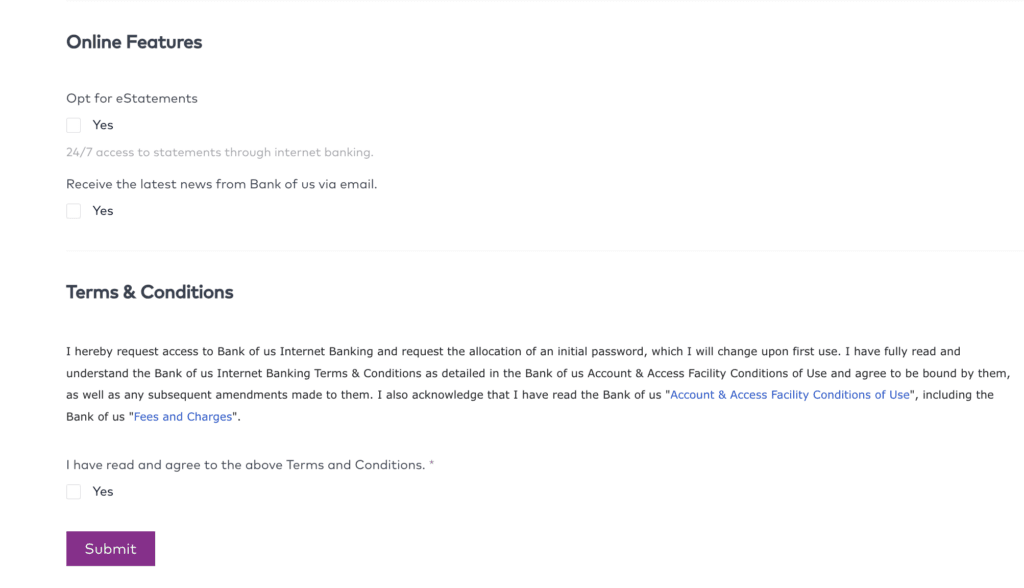 Bank-of-US terms