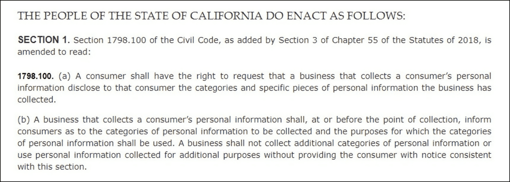 Section 1 of CCPA ( SBN 1121 )