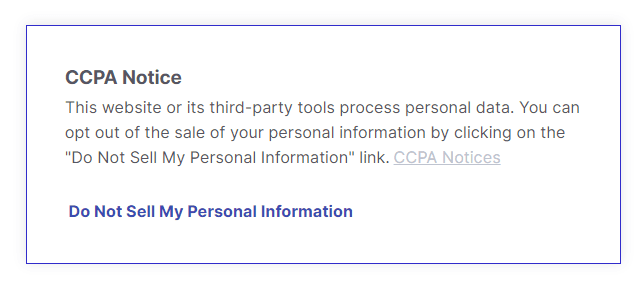 CCPA Notice via CookieYes