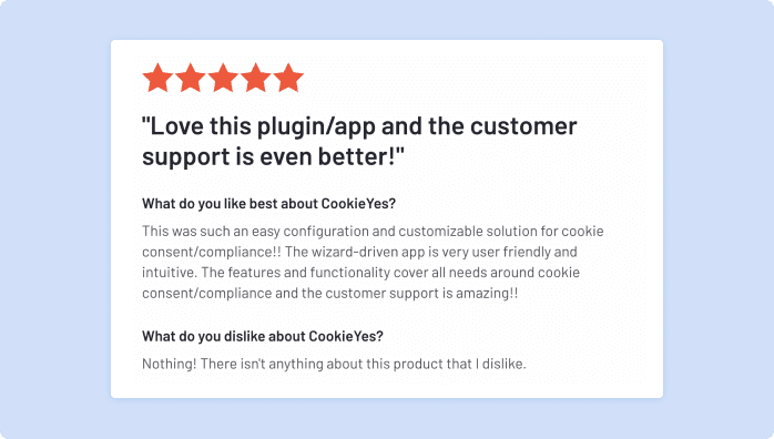 CookieYes G2 review 
