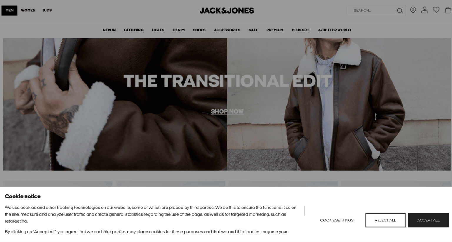 Jack and Jones website