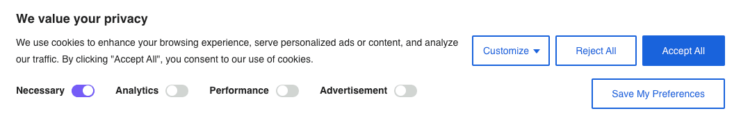 Cookie banner from CookieYes indicating that necessary cookies are enabled.