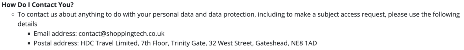 Contact information