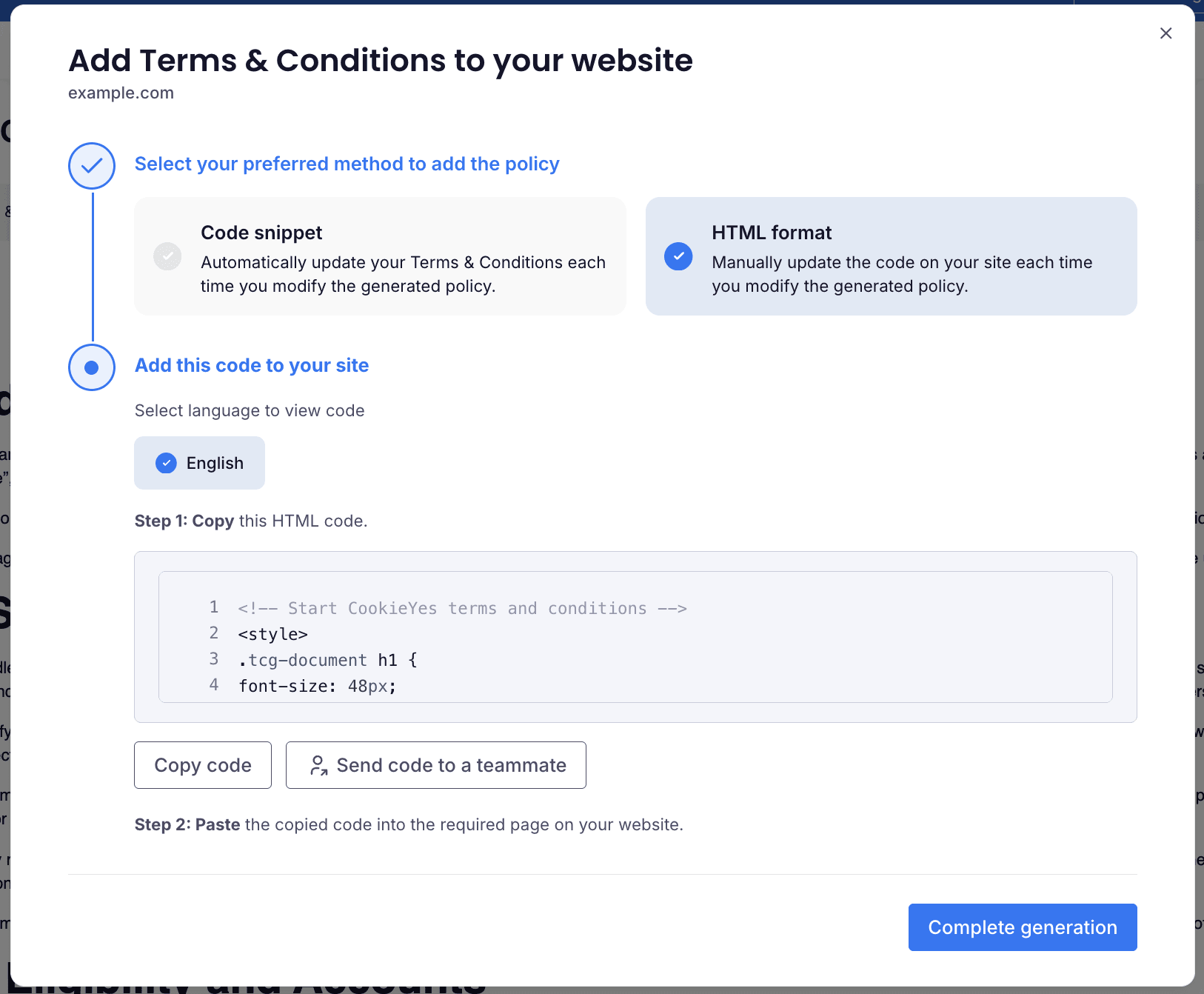 html format
