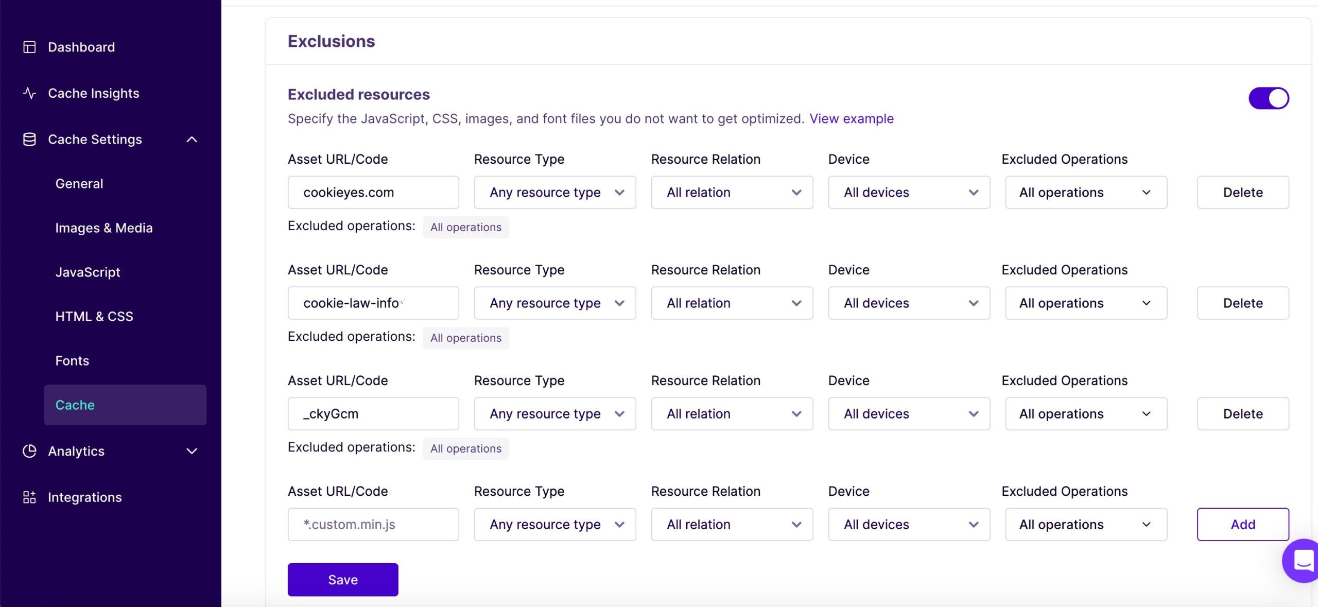 list of script exclusion