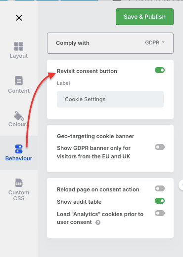 cookieyes troubleshooting: how to enable revisit consent button
