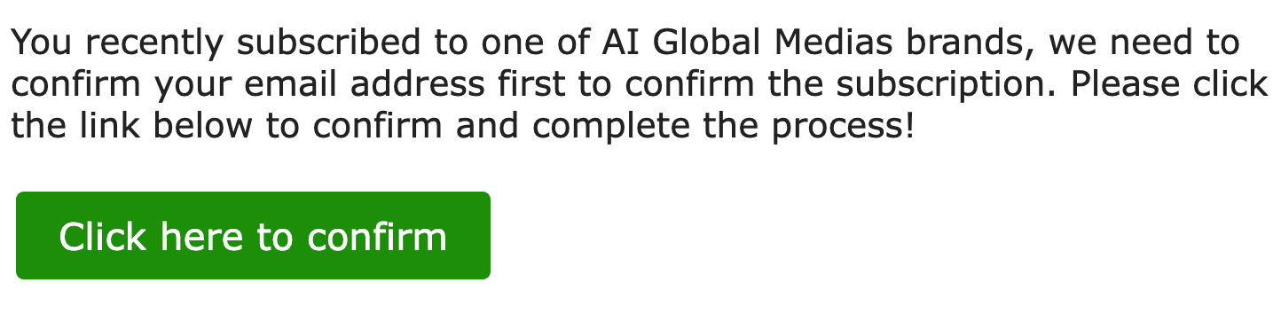 signup confirmation